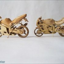 Мотоциклы из дерева фото 2