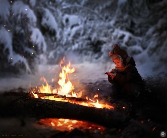 Детство в деревне зимой 2