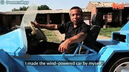 Самодельный ветряной автомобиль смотреть видео прикол - 0:56