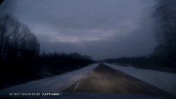 Смотреть Везунчик на зимней дороге