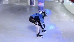 Скоростные трюки на коньках от первого лица