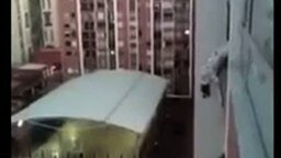 Спас собаку в многоэтажке