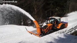 Работа снегоочистительной техники