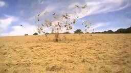 Воздушная воронка в поле
